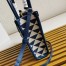 Prada Symbole Mini Bag In Blue/White Jacquard Fabric