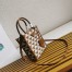 Prada Symbole Mini Bag In Brown/White Jacquard Fabric