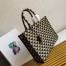 Prada Symbole Large Bag In Black/Beige Jacquard Fabric