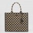 Prada Symbole Large Bag In Black/Beige Jacquard Fabric