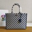 Prada Symbole Large Bag In Blue/White Jacquard Fabric