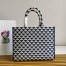 Prada Symbole Large Bag In Blue/White Jacquard Fabric