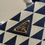 Prada Symbole Large Bag In Blue/White Jacquard Fabric
