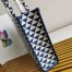 Prada Symbole Large Bag In Blue/White Jacquard Fabric