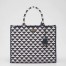 Prada Symbole Large Bag In Blue/White Jacquard Fabric