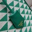 Prada Symbole Large Bag In Green/White Jacquard Fabric