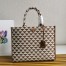 Prada Symbole Large Bag In Brown/White Jacquard Fabric