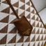 Prada Symbole Large Bag In Brown/White Jacquard Fabric
