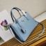 Prada Galleria Medium Bag In Light Blue Saffiano Leather
