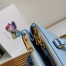 Prada Galleria Medium Bag In Light Blue Saffiano Leather