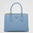 Prada Galleria Medium Bag In Light Blue Saffiano Leather