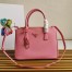 Prada Galleria Medium Bag In Pink Saffiano Leather