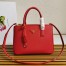 Prada Galleria Medium Bag In Red Saffiano Leather