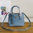 Prada Galleria Mini Bag In Light Blue Saffiano Leather