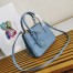 Prada Galleria Mini Bag In Light Blue Saffiano Leather