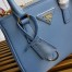 Prada Galleria Mini Bag In Light Blue Saffiano Leather