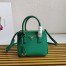 Prada Galleria Mini Bag In Green Saffiano Leather