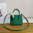 Prada Galleria Mini Bag In Green Saffiano Leather