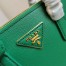 Prada Galleria Mini Bag In Green Saffiano Leather