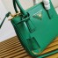 Prada Galleria Mini Bag In Green Saffiano Leather