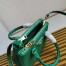 Prada Galleria Mini Bag In Green Saffiano Leather