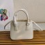 Prada Galleria Mini Bag In White Saffiano Leather