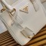 Prada Galleria Mini Bag In White Saffiano Leather