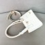 Prada Mini Galleria Shoulder Bag in White Saffiano Leather