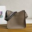 Prada Hobo Bag in Grey Grained Calfskin