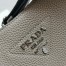 Prada Hobo Bag in Grey Grained Calfskin