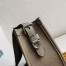 Prada Hobo Bag in Grey Grained Calfskin