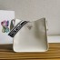 Prada Hobo Bag in White Grained Calfskin
