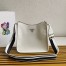 Prada Hobo Bag in White Grained Calfskin