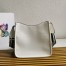 Prada Hobo Bag in White Grained Calfskin