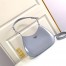 Prada Cleo Large Shoulder Bag In Blue Brushed Leather