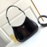 Prada Cleo Large Shoulder Bag In Black Brushed Leather