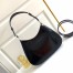 Prada Cleo Large Shoulder Bag In Black Brushed Leather
