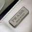Prada Cleo Large Shoulder Bag In White Brushed Leather