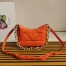Prada System Patchwork Shoulder Bag In Orange Leather