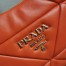 Prada System Patchwork Shoulder Bag In Orange Leather