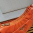 Prada System Patchwork Shoulder Bag In Orange Leather