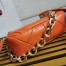 Prada System Patchwork Shoulder Bag In Orange Leather