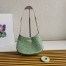 Prada Cleo Shoulder Bag in Aqua Satin with Crystals 