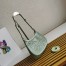 Prada Cleo Shoulder Bag in Aqua Satin with Crystals 