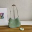 Prada Cleo Shoulder Bag in Aqua Satin with Crystals 