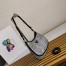 Prada Cleo Shoulder Bag in Black Satin with Crystals 