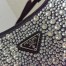 Prada Cleo Shoulder Bag in Black Satin with Crystals 