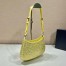 Prada Cleo Shoulder Bag in Yellow Satin with Crystals 