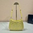 Prada Cleo Shoulder Bag in Yellow Satin with Crystals 
