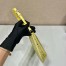 Prada Cleo Shoulder Bag in Yellow Satin with Crystals 
